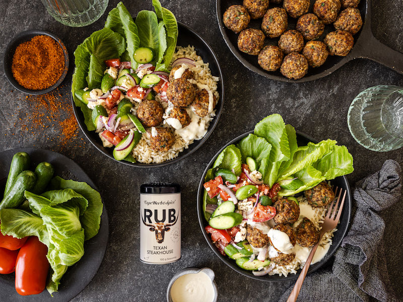 Baked Meatball Bowls